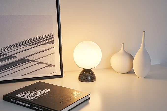 Globo - Vidrio redondo de mármol