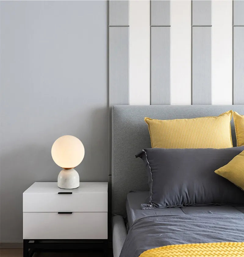 Globo - Vidrio redondo de mármol