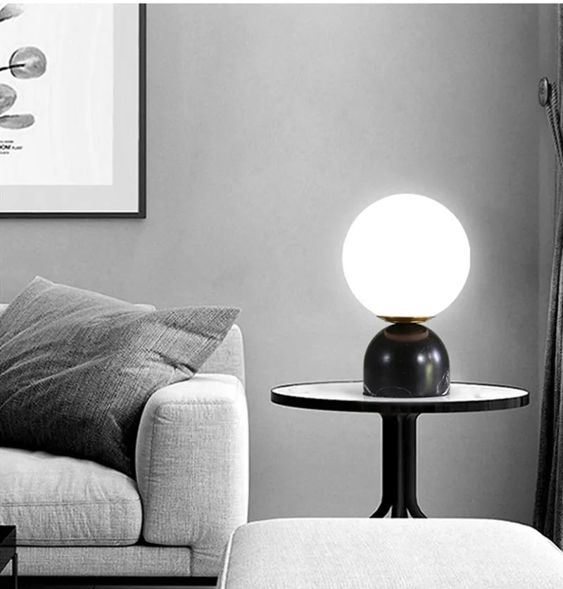 Globo - Vidrio redondo de mármol